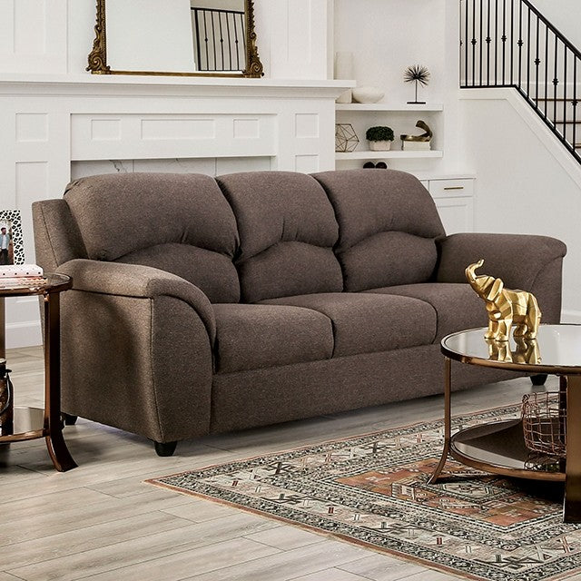 Furniture of America - Meyrin Sofa in Brown - EM6720BR-SF