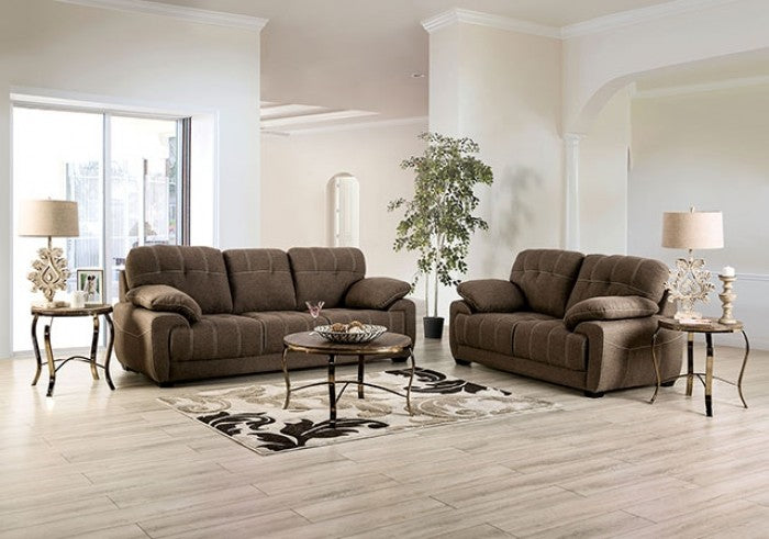 Furniture of America - Canby Loveseat in Brown - EM6722BR-LV