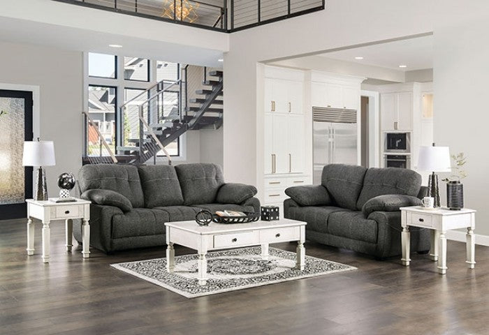 Furniture of America - Canby 2 Piece Sofa Set in Dark Gray - EM6722DG-SF-LV - GreatFurnitureDeal