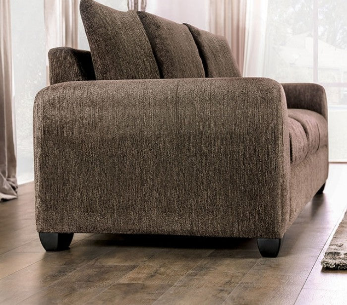 Furniture of America - Dagmar Sofa in Brown - EM6723BR-SF
