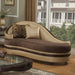 Benetti's Italia - Emma Chaise Lounge in Gold and Brown - EMMA-Chaise - GreatFurnitureDeal