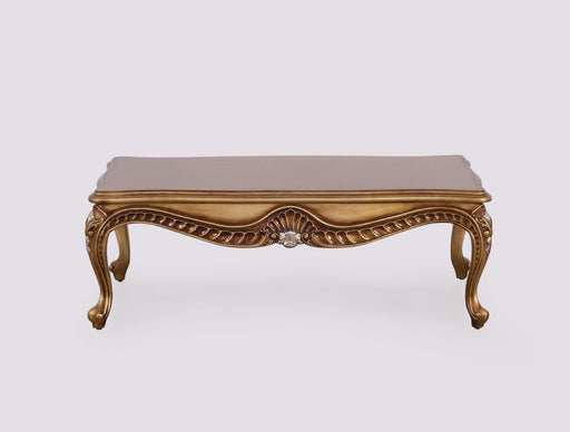 European Furniture - Emperador Luxury Coffee Table in Antique Brown with Antique Silver - 42035-CT - GreatFurnitureDeal