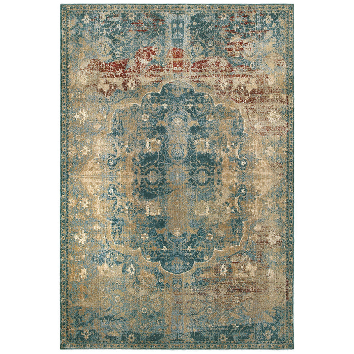 Oriental Weavers - Empire Gold/ Blue Area Rug - 4449H