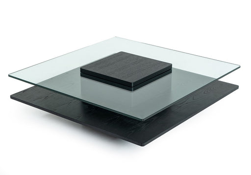 Vig Furniture - Modrest Emulsion - Modern Oak Glass Coffee Table - VGHBHK22A-BLK - GreatFurnitureDeal