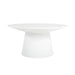 Worlds Away - Round Coffee Table Base And Top In White Lacquer - WASHINGTON WH - GreatFurnitureDeal