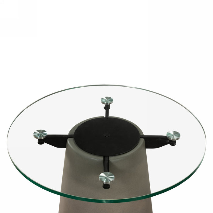 VIG Furniture - Nova Domus Essex - Contemporary Concrete, Metal and Glass Coffee Table - VGLBVIG-CF90