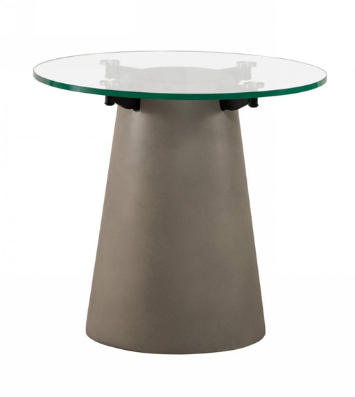VIG Furniture - Nova Domus Essex - Contemporary Concrete, Metal and Glass End Table - VGLBVIG-LT56 - GreatFurnitureDeal