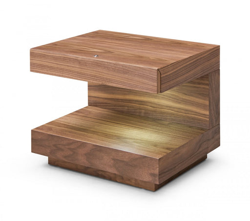 VIG Furniture - Modrest Esso Contemporary Walnut End Table - VGWCC121B-WAL-ET - GreatFurnitureDeal