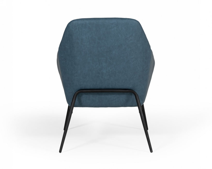 VIG Furniture - Modrest Esteban - Industrial Blue Eco-Leather Accent Chair - VGBNEC-068-BLU - GreatFurnitureDeal
