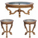 European Furniture - Golden Knights 3 Piece Luxury Occasional Table Set in Golden Bronze - 4590-CT-ET