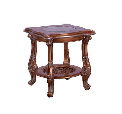 European Furniture - Saint Germain Luxury Side Table in Light Gold & Antique Silver - 35550-ET - GreatFurnitureDeal