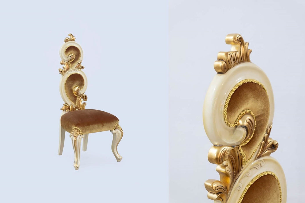 European Furniture - Eternal Flame Accent Chair in Gold - 35090 - GreatFurnitureDeal