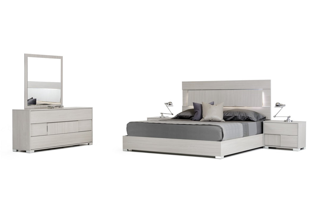 VIG Furniture - Modrest Ethan Italian Modern Grey Bed - VGACETHAN-BED - GreatFurnitureDeal