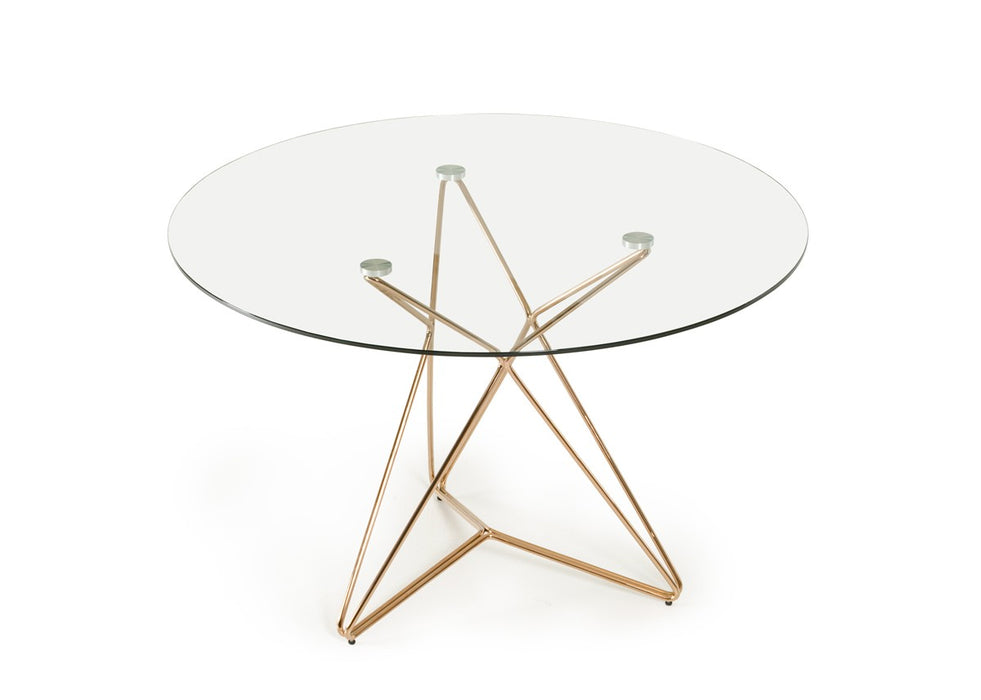 VIG Furniture - Modrest Ashland Modern Glass Round Dining Table - VGEUMC-6721DT-G