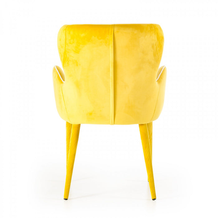 Vig Furniture - Modrest Tigard Modern Yellow Fabric Dining Chair - VGEUMC-8883CH-A-YEL - GreatFurnitureDeal