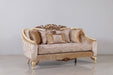 European Furniture - Angelica 4 Piece Living Room Set in Beige & Gold - 45350-4SET - GreatFurnitureDeal