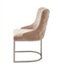 GFD Home - Modrest Daria Modern Beige Velvet and Stainless Steel Dining Chair Set of 2 - GreatFurnitureDeal