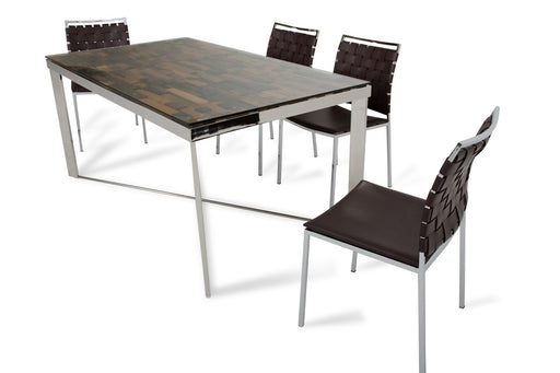 VIG Furniture - Modrest Santiago Modern Rectangular Wood Mosaic Dining Table - VGEWF2193AB - GreatFurnitureDeal