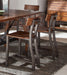 GFD Home - Rustic Brown and Gunmetal Finish 7pc Dining Set Counter Height Table And 6x Counter Height Chairs Industrial Design Wooden Dining Furniture - GreatFurnitureDeal
