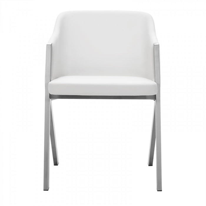VIG Furniture - Modrest Darcy Modern White Leatherette Dining Chair (Set of 2) - VGEWF3202BF-WHT - GreatFurnitureDeal