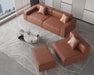 GFD Home - Modern multi-seat modular sofa-brown technical cloth - GreatFurnitureDeal