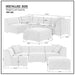 GFD Home - Sectional Sofa with Removable Ottoman Green - GreatFurnitureDeal