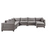 GFD Home - Madison Light Gray Fabric 7 Piece Modular Sectional Sofa Chaise - GreatFurnitureDeal