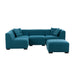 GFD Home - Sectional Sofa with Removable Ottoman Green - GreatFurnitureDeal