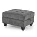 GFD Home - U shape Modular Sectional Sofa，DIY Combination，includes Two Single Chair ，Two Corner and Two Ottoman，Grey Chenille - GreatFurnitureDeal