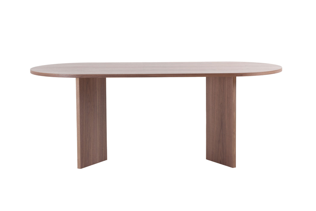 GFD Home - Wood Dining Table Kitchen Table Small Space Dining Table walnut desk top - GreatFurnitureDeal