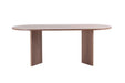 GFD Home - Wood Dining Table Kitchen Table Small Space Dining Table walnut desk top - GreatFurnitureDeal