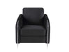 GFD Home - Hathaway Black Velvet Fabric Sofa Loveseat Chair Living Room Set - GreatFurnitureDeal