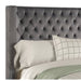 GFD Home - Galaxy Home Allen Tufted Velvet King Upholstered Bed in Gray - GreatFurnitureDeal