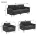 GFD Home -[VIDEO provided] [New]Modern 3-Piece Sofa Sets with Sturdy Metal Legs,Linen Upholstered Couches Sets Including 3-Seat Sofa, Loveseat and Single Chair for Living Room Furniture Set (1+2+3 Seat) - GreatFurnitureDeal