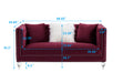 GFD Home - red dutch velvet\n1+2+3 Combination Sofa - GreatFurnitureDeal