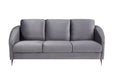 GFD Home - Sofia Gray Velvet Fabric Sofa Loveseat Chair Living Room Set - GreatFurnitureDeal