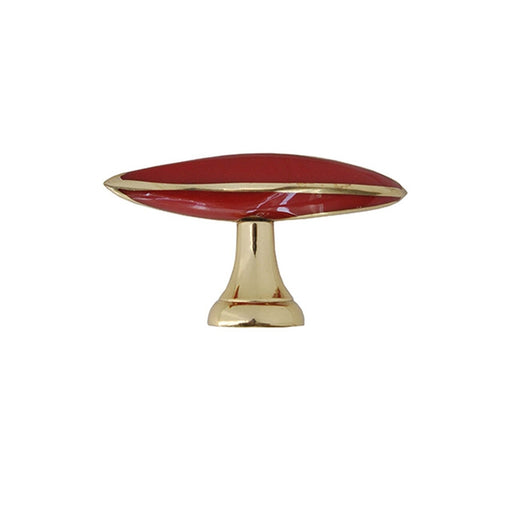 Worlds Away - Fabio Resin Horn Shape Handle With Brass Detail In Red - FABIO HRD - GreatFurnitureDeal
