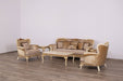 European Furniture - Fantasia 4 Piece Luxury Living Room Set in Antique Beige with Dark Gold Leaf - 40017-SL2C - GreatFurnitureDeal