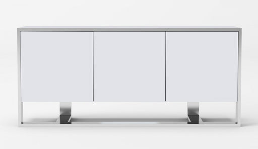 VIG Furniture - Modrest Fauna - Modern White High Gloss & Stainless Steel Buffet - VGBBBN-2M-WHT-BUF - GreatFurnitureDeal
