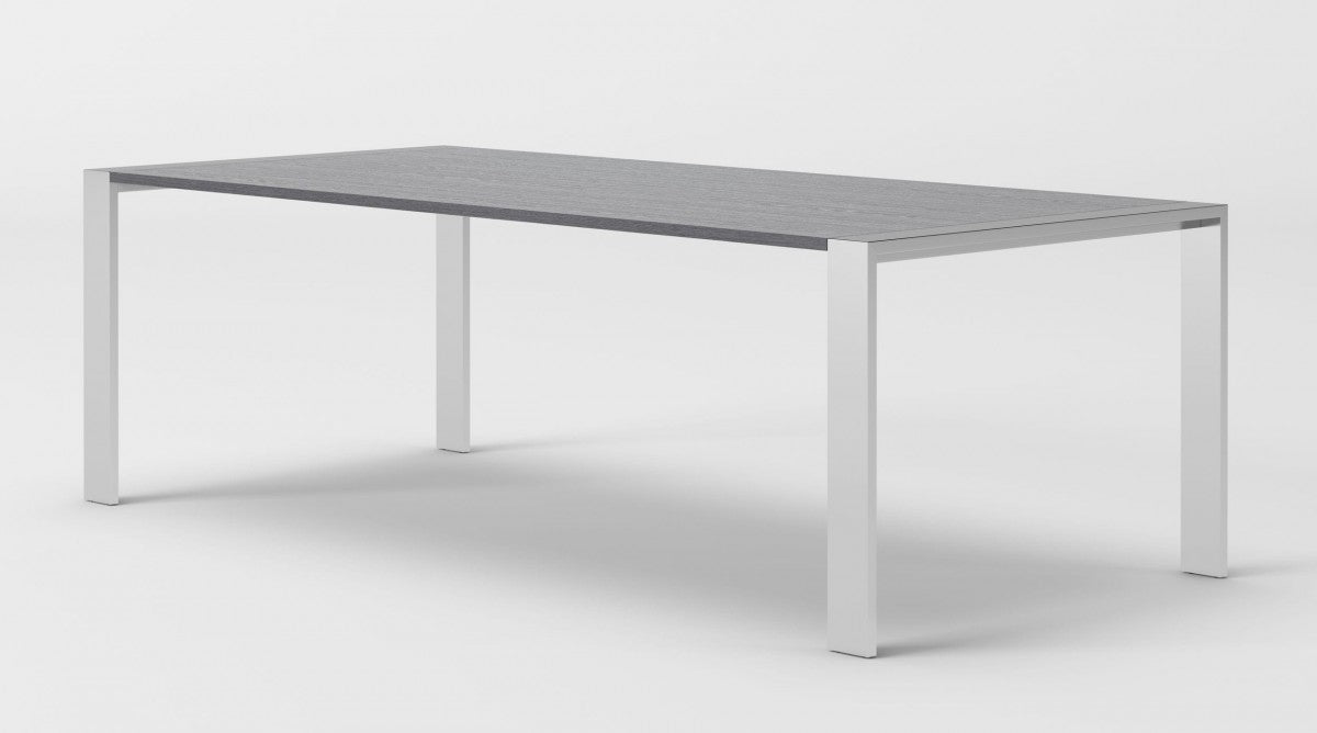 VIG Furniture - Modrest Fauna - Modern Elm Grey & Stainless Steel Chrome Dining Table - VGBBBN-2T-GREY-DT - GreatFurnitureDeal