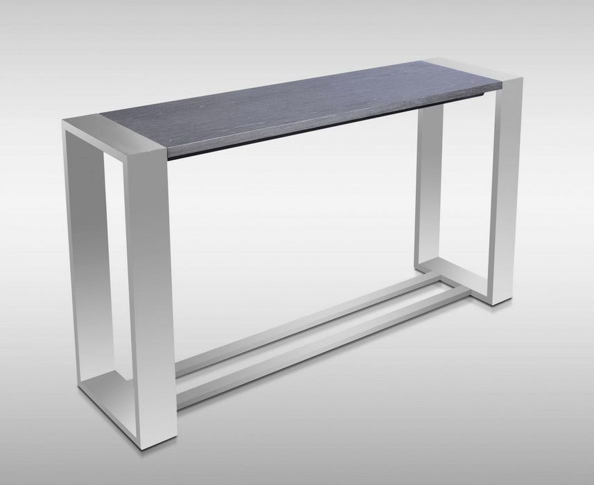 VIG Furniture - Modrest Fauna - Modern Grey Elm & Stainless Steel Console Table - VGBBBN-2X-GRY - GreatFurnitureDeal