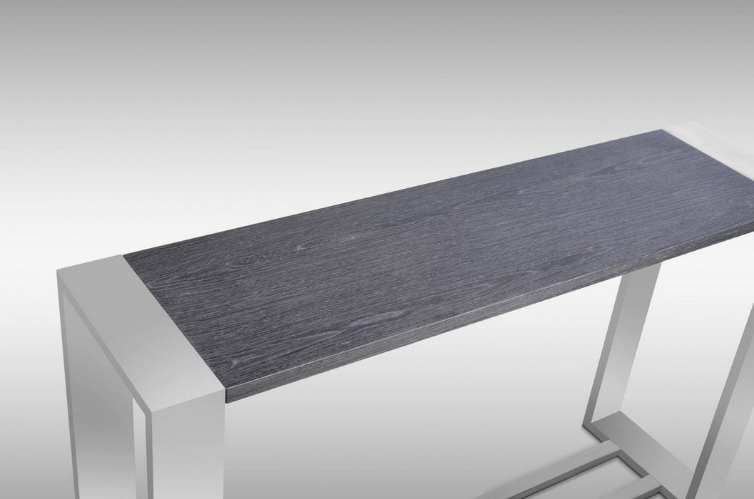 VIG Furniture - Modrest Fauna - Modern Grey Elm & Stainless Steel Console Table - VGBBBN-2X-GRY