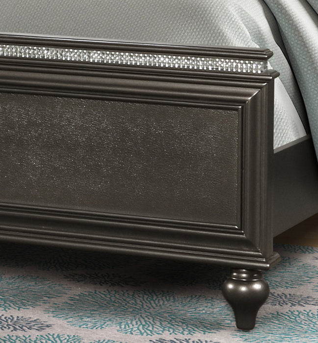 GFD Home - Ginger King Size LED Bed made with Wood in Copper - GreatFurnitureDeal