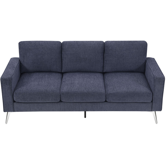 GFD Home -[VIDEO provided] [New]Modern 3-Piece Sofa Sets with Sturdy Metal Legs,Chenille Upholstered Couches Sets Including 3-Seat Sofa, Loveseat and Single Chair for Living Room Furniture Set (1+2+3 Seat) - GreatFurnitureDeal