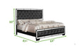 GFD Home - Madison Queen 5-N Pc Upholstery Bedroom Set Made With Wood in Black - GreatFurnitureDeal