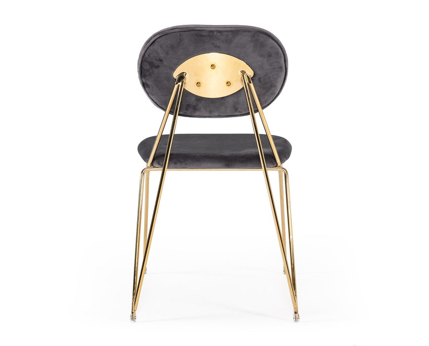 VIG Furniture - Modrest Carol Modern Grey Fabric Dining Chair (Set of 2) - VGFH-FDC7020-GRY - GreatFurnitureDeal