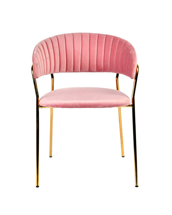 VIG Furniture - Modrest Brandy Modern Pink Fabric Dining Chair (Set of 2) - VGFH-FDC7029-PNK - GreatFurnitureDeal