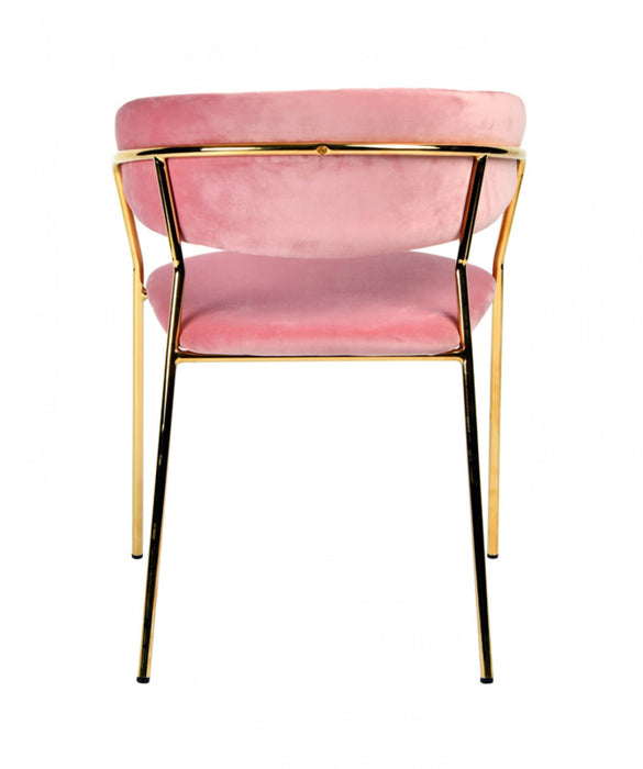 VIG Furniture - Modrest Brandy Modern Pink Fabric Dining Chair (Set of 2) - VGFH-FDC7029-PNK