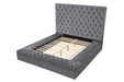 GFD Home - Nora Full Size Tufted Upholstery Storage Bed made with Wood in Gray - GreatFurnitureDeal