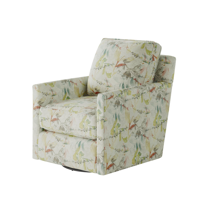 Southern Home Furnishings - Jasmine Lily Swivel Glider Chair in Multi - 21-02G-C Jasmine Lily - GreatFurnitureDeal
